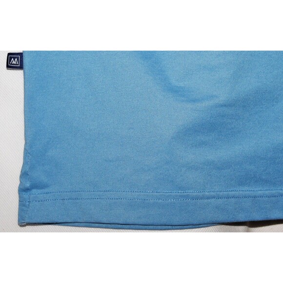 Mizzen‎ + Main Trim Men's Long Sleeve Preppy Golf Polo Blue Shirt Size XL - Picture 6 of 10